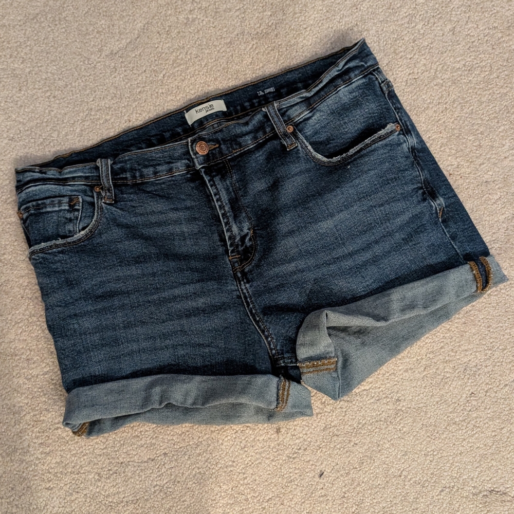Dark Blue Denim Shorts